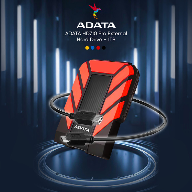 محصول نمونه تستی هارد اکسترنال ای دیتا مدل HD710 Pro ظرفیت 1 ترابایت با استاندارد ارتباطی USB 3.2 Gen1