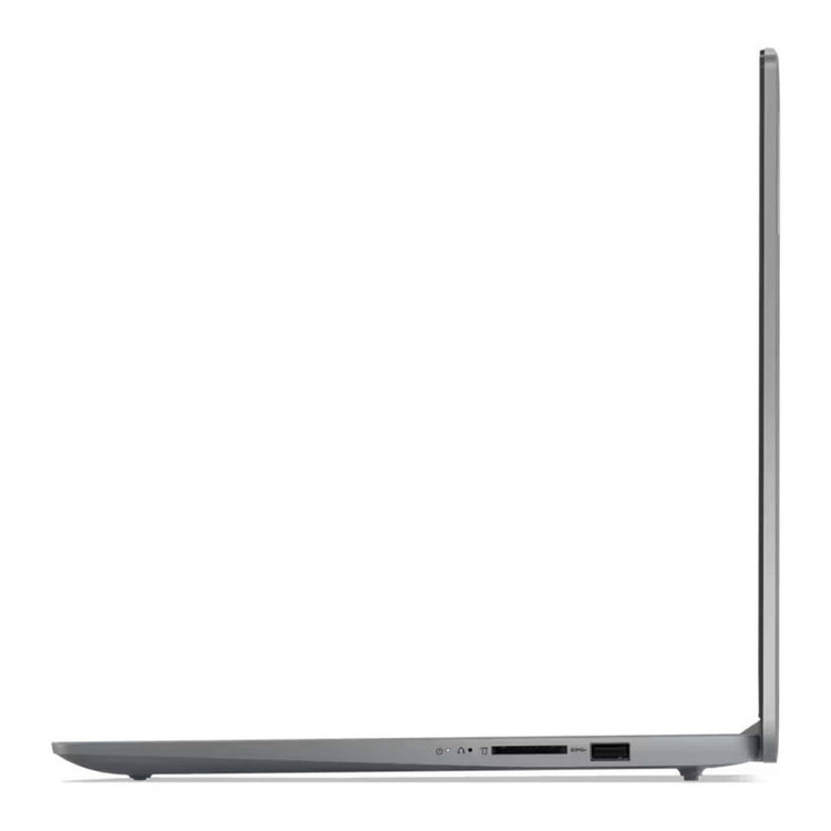 محصول نمونه تستی لپتاپ لنوو مدل IdeaPad Slim 3 15AMN8 با پردازنده Ryzen 3-7320U، رم LPDDR5 8GB با فرکانس 5500MHz، حافظه SSD با ظرفیت 512GB، نمایشگر 15.6 اینچ TN با وضوح Full HD